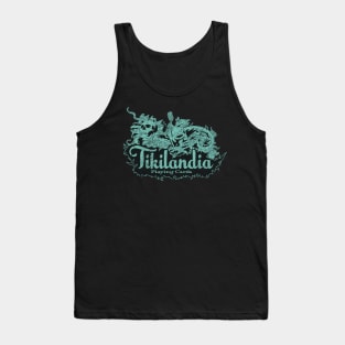 Distressed Tikilandia Playing Cards Logo Tank Top